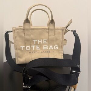 Marc Jacobs Cream Mini Tote with Black Strap